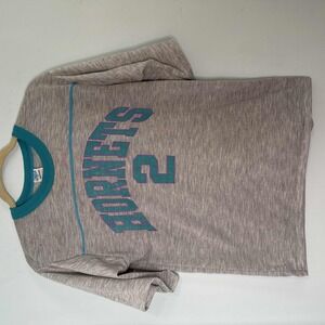 Vintage 90s Charlotte Hornets NBA by Wormser Youth XL‎ 16/18 Gray & Teal